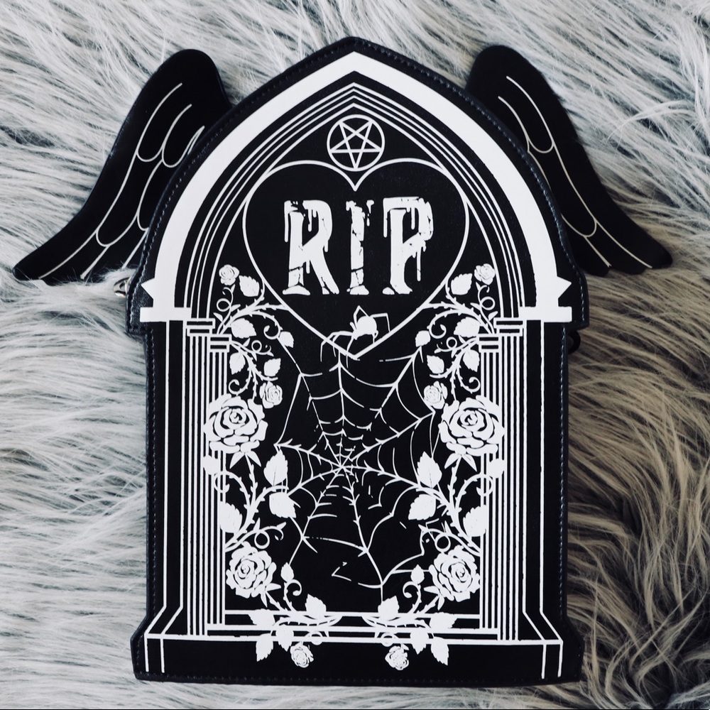 Dead to me • tombstone backpack